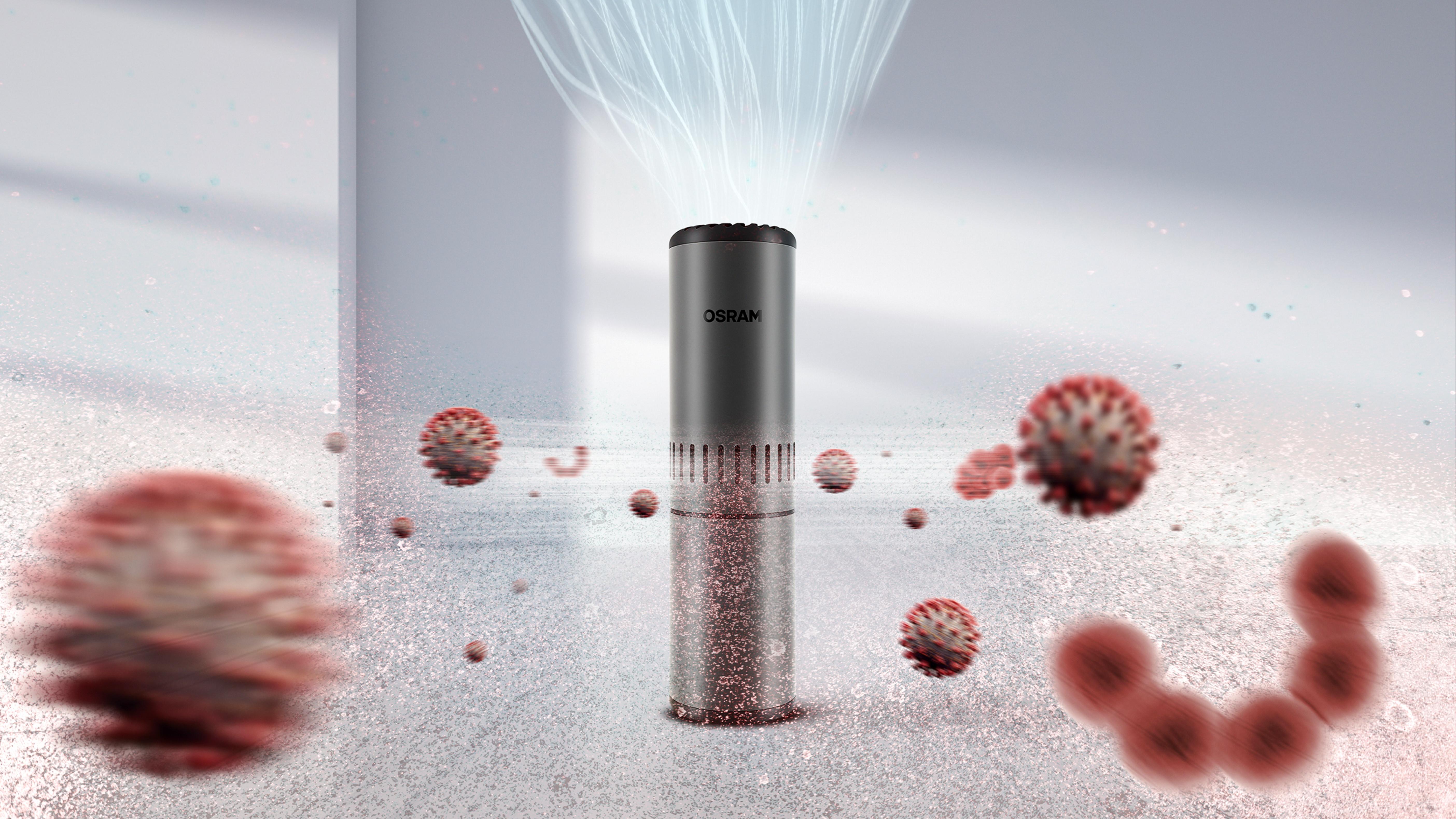 Germ killer to go: Osram announces the fight against viruses and bacteria with portable UV-C air purifiers